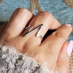 Heartbeat Ring, Sterling Silver Ring, Simple Women Ring, Tarnish Free,